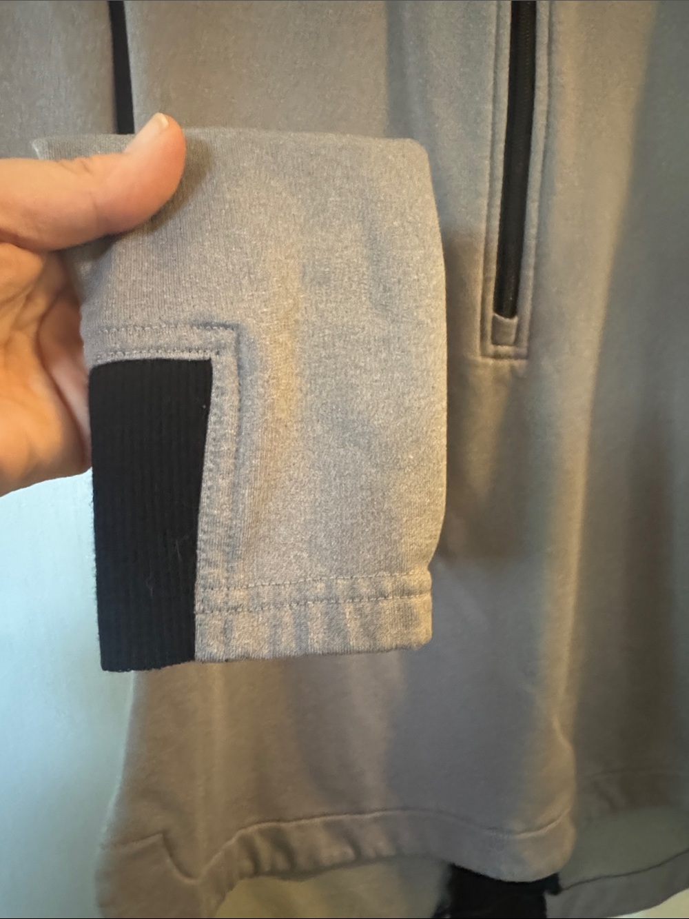 Smartwool Gray Quarter-Zip Layering Top with Black Zipper - Picture 5 of 6